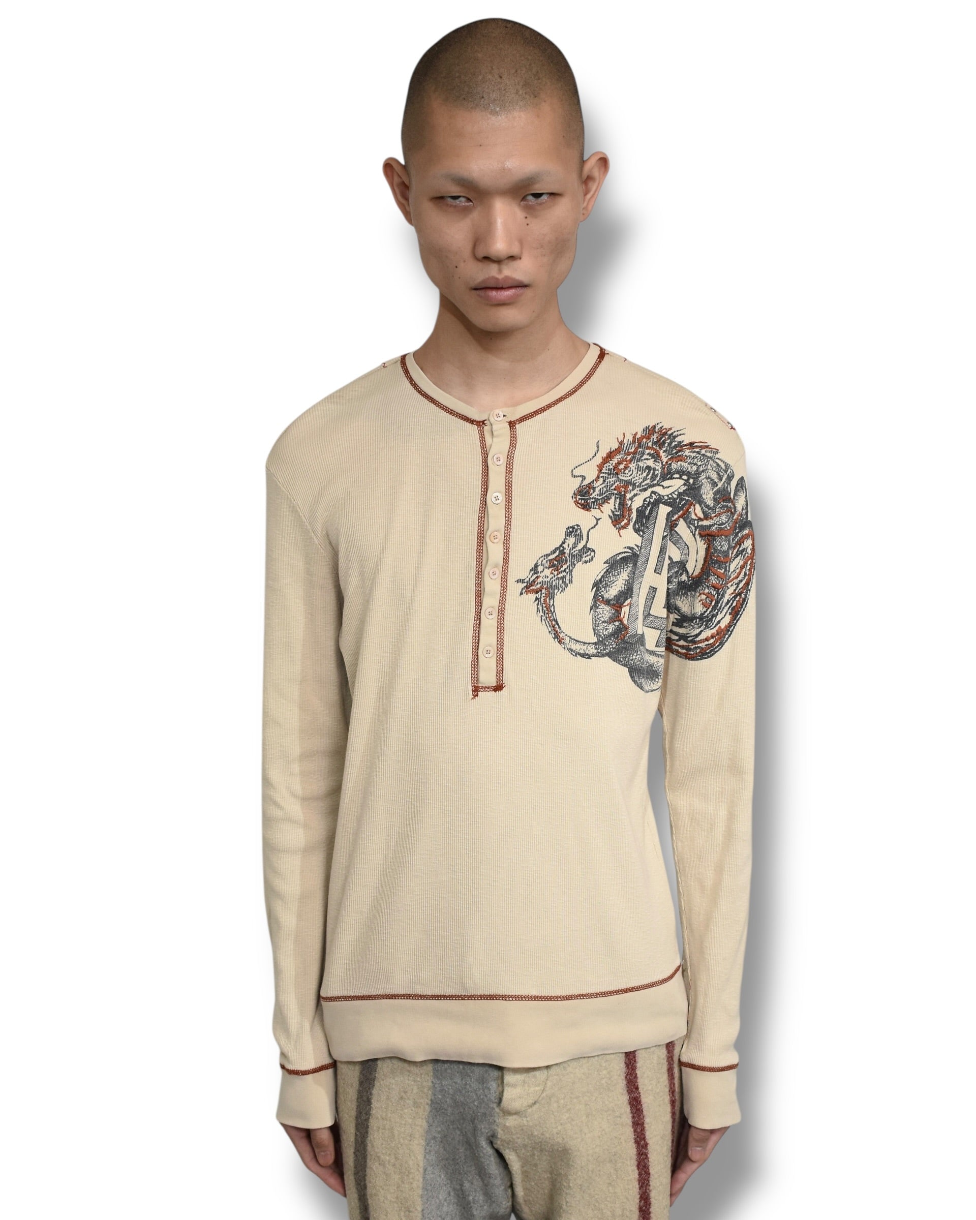 PARASUCO graphic thermal long sleeve top