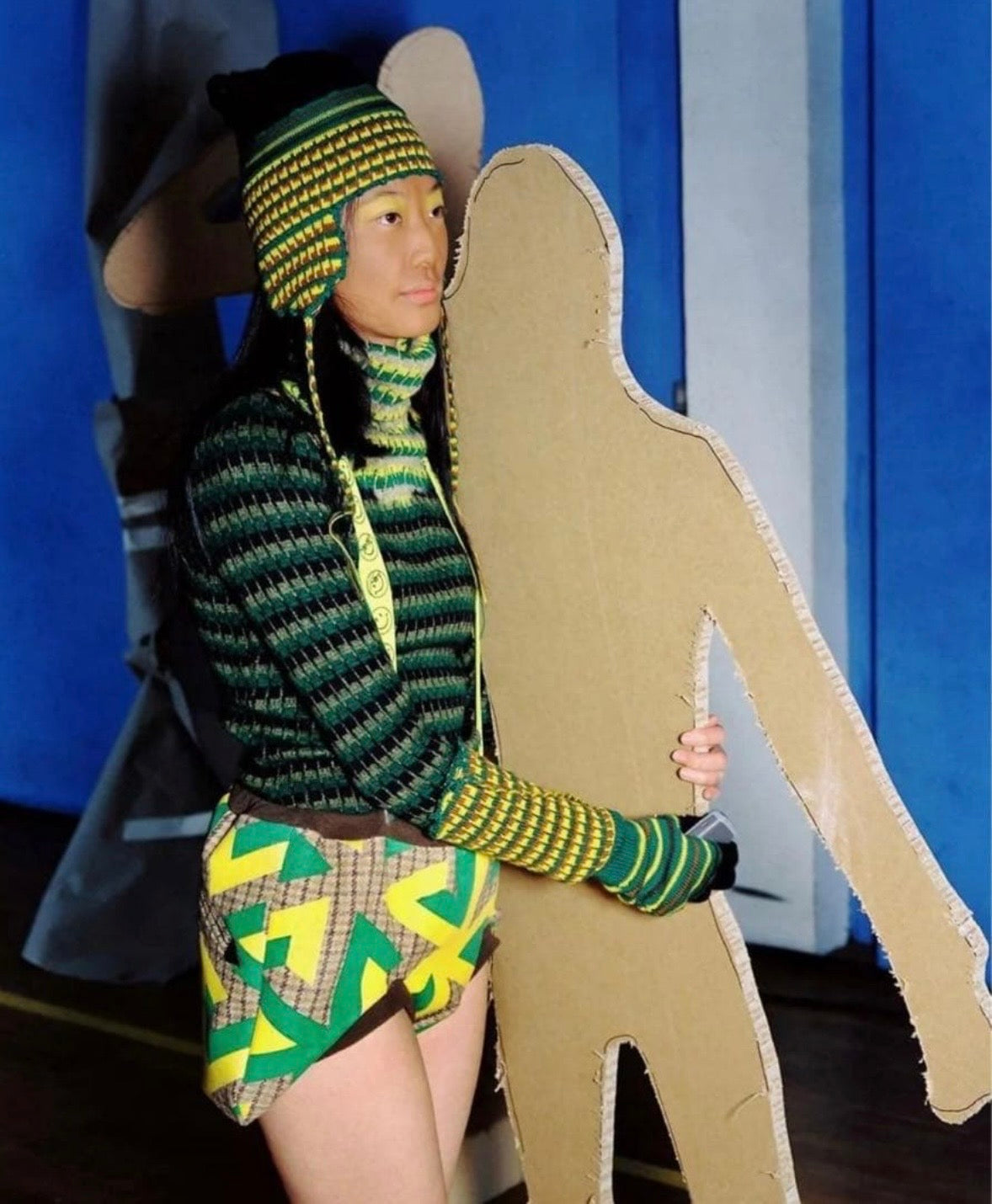 06aw BERNHARD WILLHELM hand knit glove