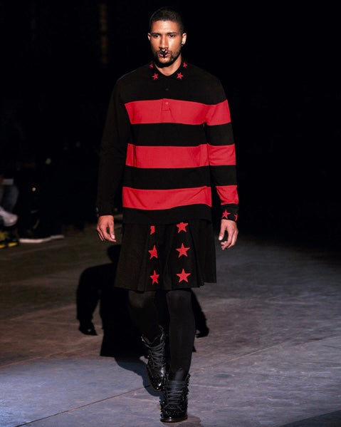 12aw GIVENCHY border shirt