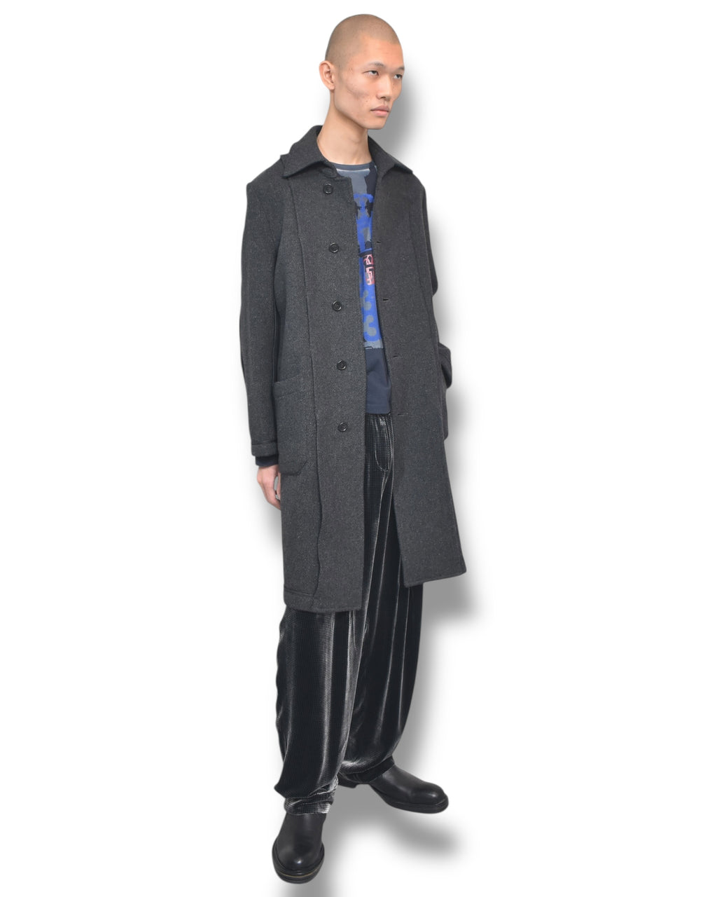 90s RYUICHIRO SHIMAZAKI inside-out button up coat
