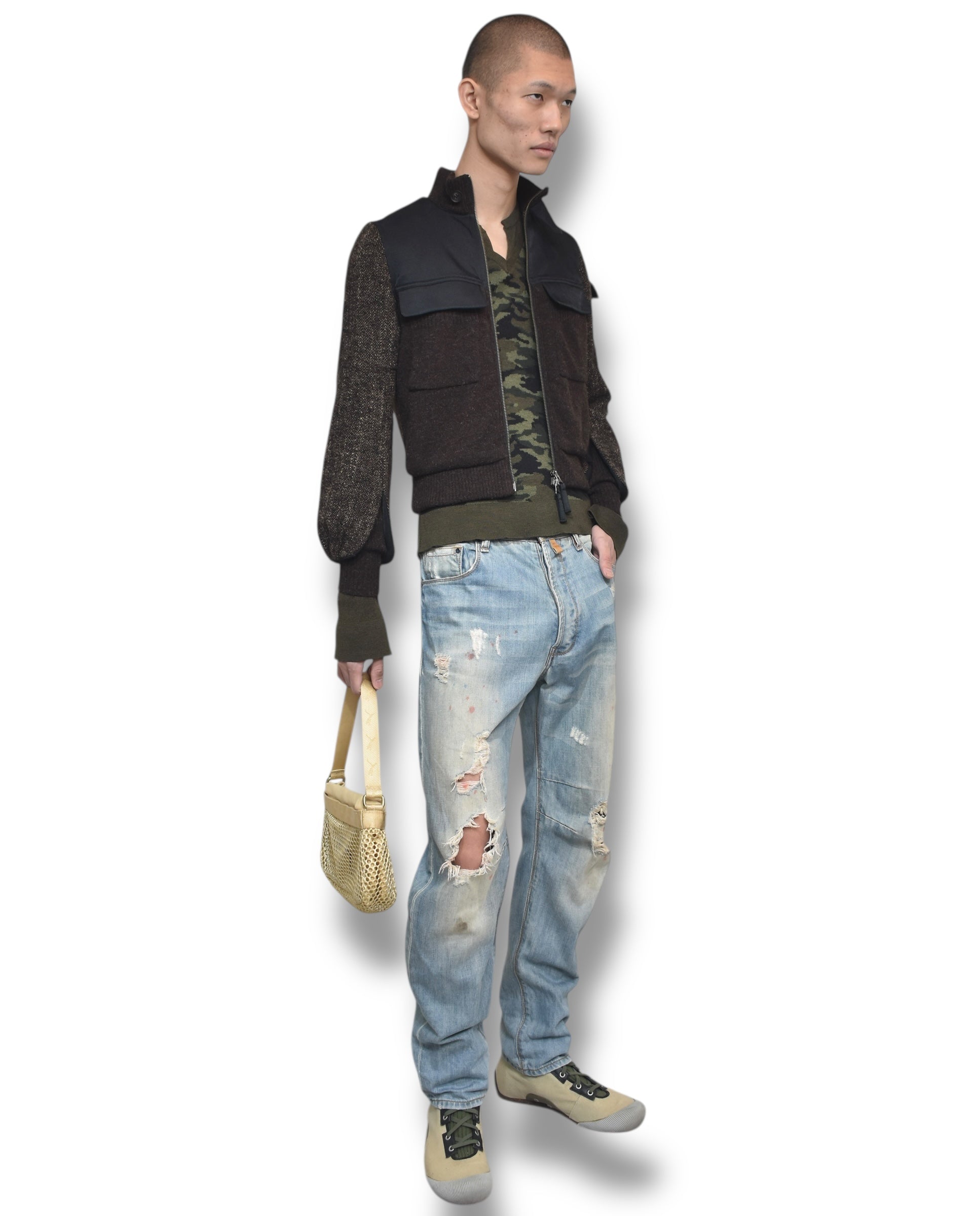 00s PUMA × NEIL BARRETT mesh hand bag