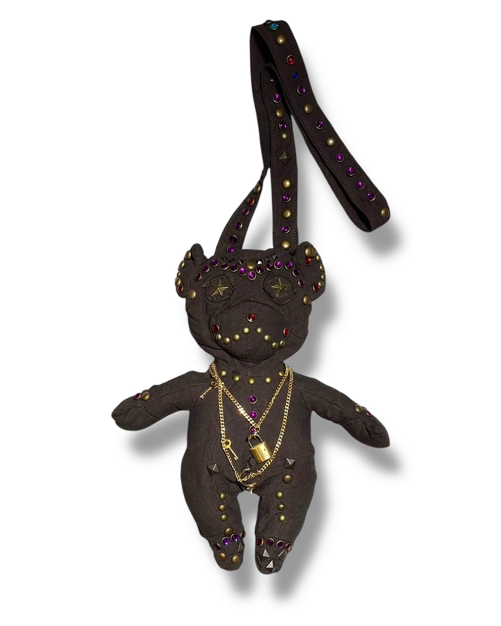 DOLCE& GABBANA studded teddy bear shoulder bag