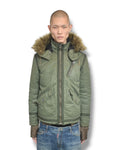 EARLY2000s DIESEL military fur jacket