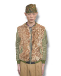 13AW PHENOMENON lamb fur docking bomber jacket