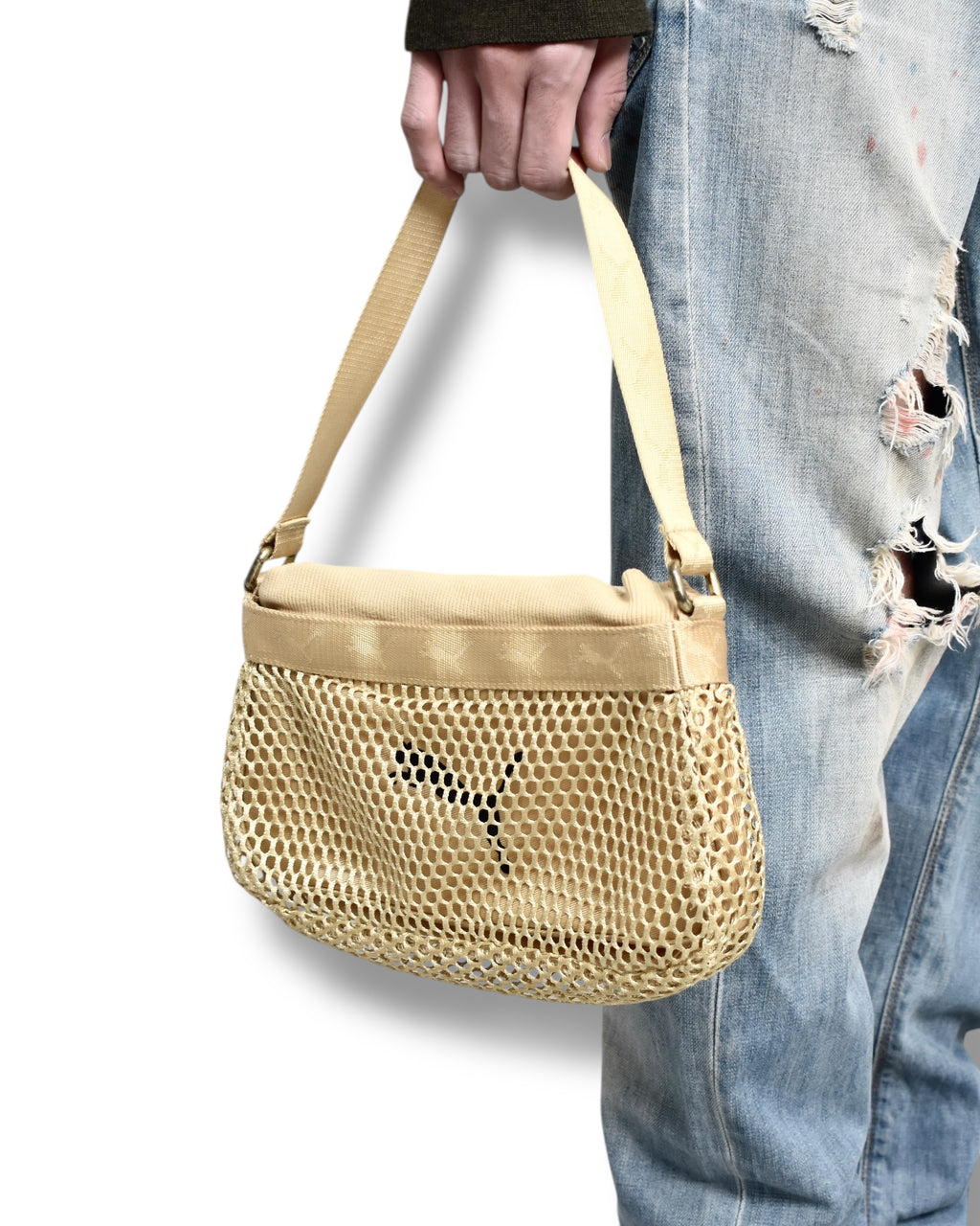 00s PUMA × NEIL BARRETT mesh hand bag