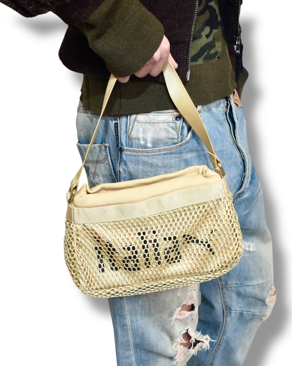 00s PUMA × NEIL BARRETT mesh hand bag
