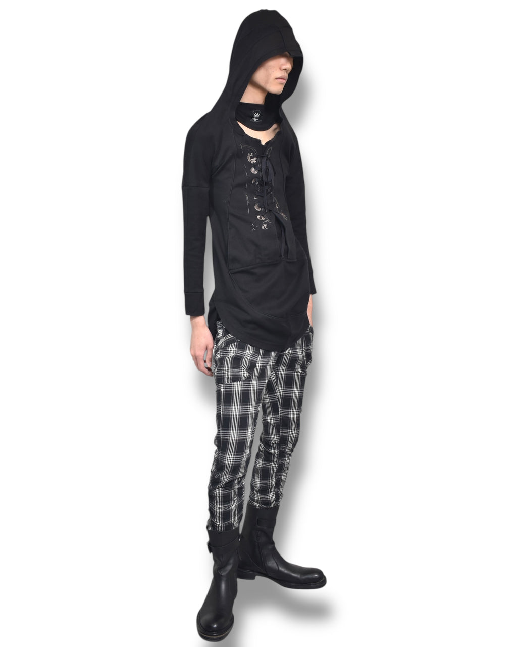 MASAKI MATSUSHIMA check gathered skinny pants