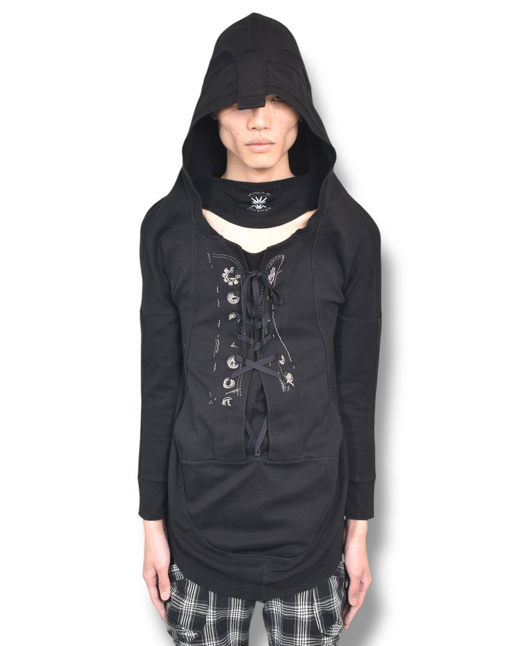 07AW MARITHE FRANCOIS GIRBAUD shoe lace-up hoodie