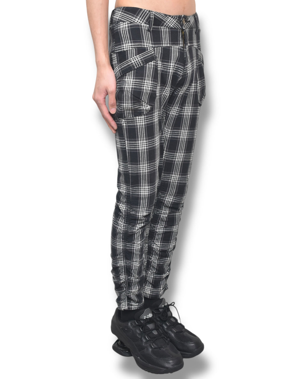 MASAKI MATSUSHIMA check gathered skinny pants