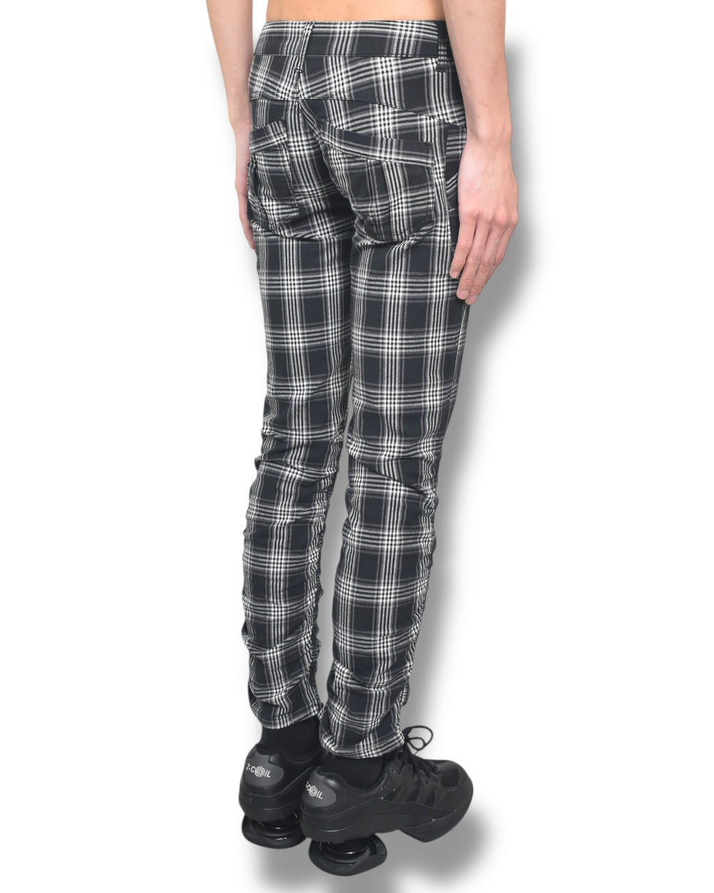 MASAKI MATSUSHIMA check gathered skinny pants