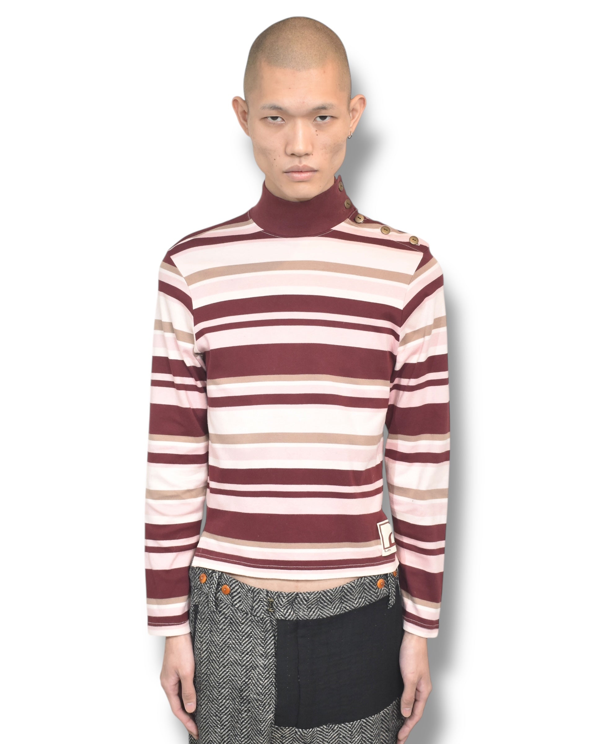 90s BEAUTY BEAST high neck long sleeve top