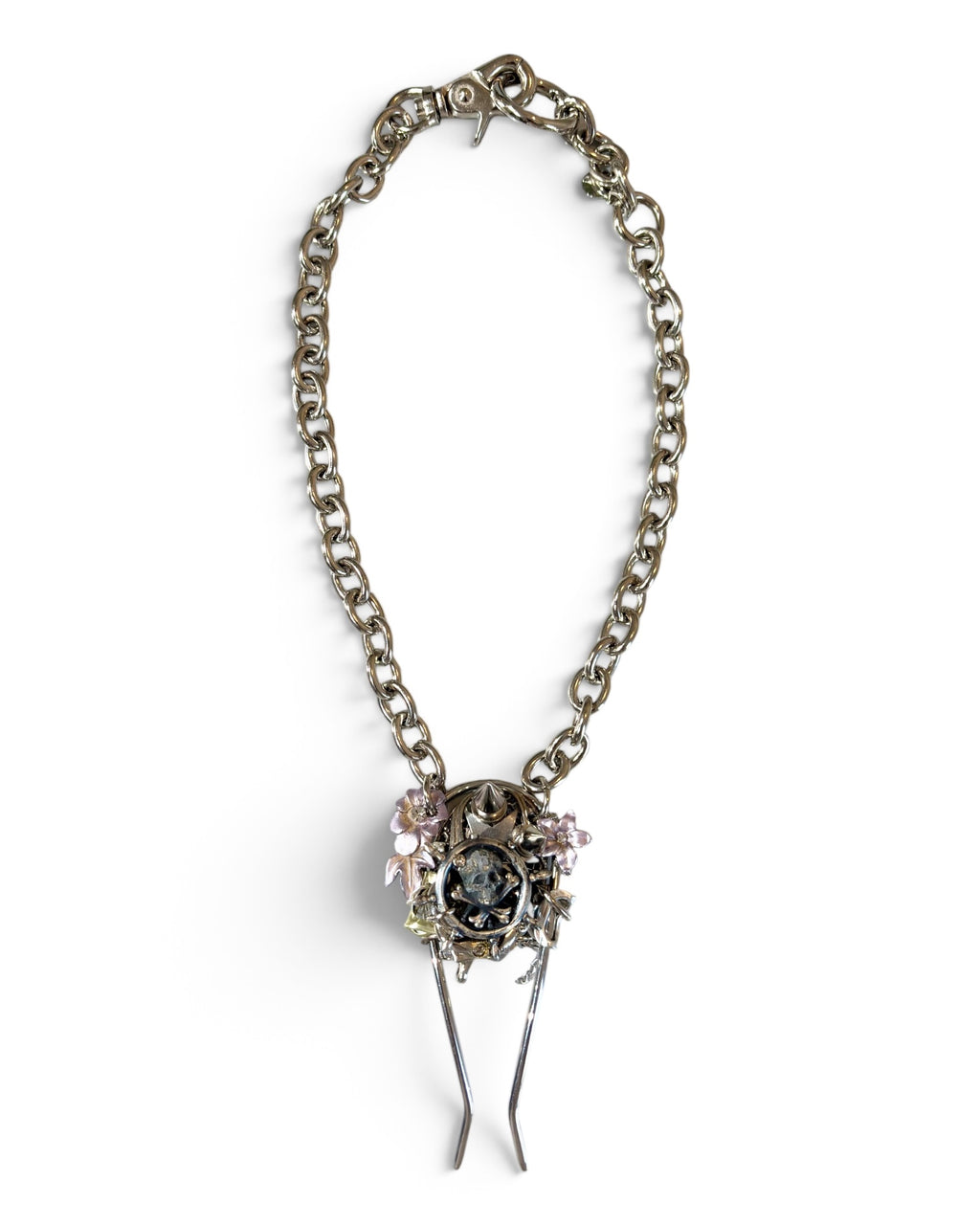 LEO GON'DO HAIRPIN NECKLACE-SKULL