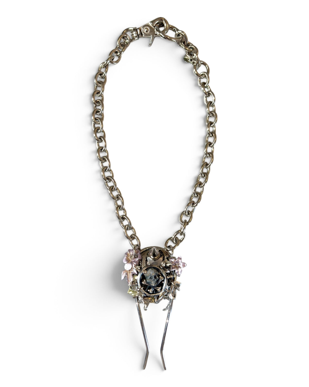 LEO GON'DO HAIRPIN NECKLACE-SKULL